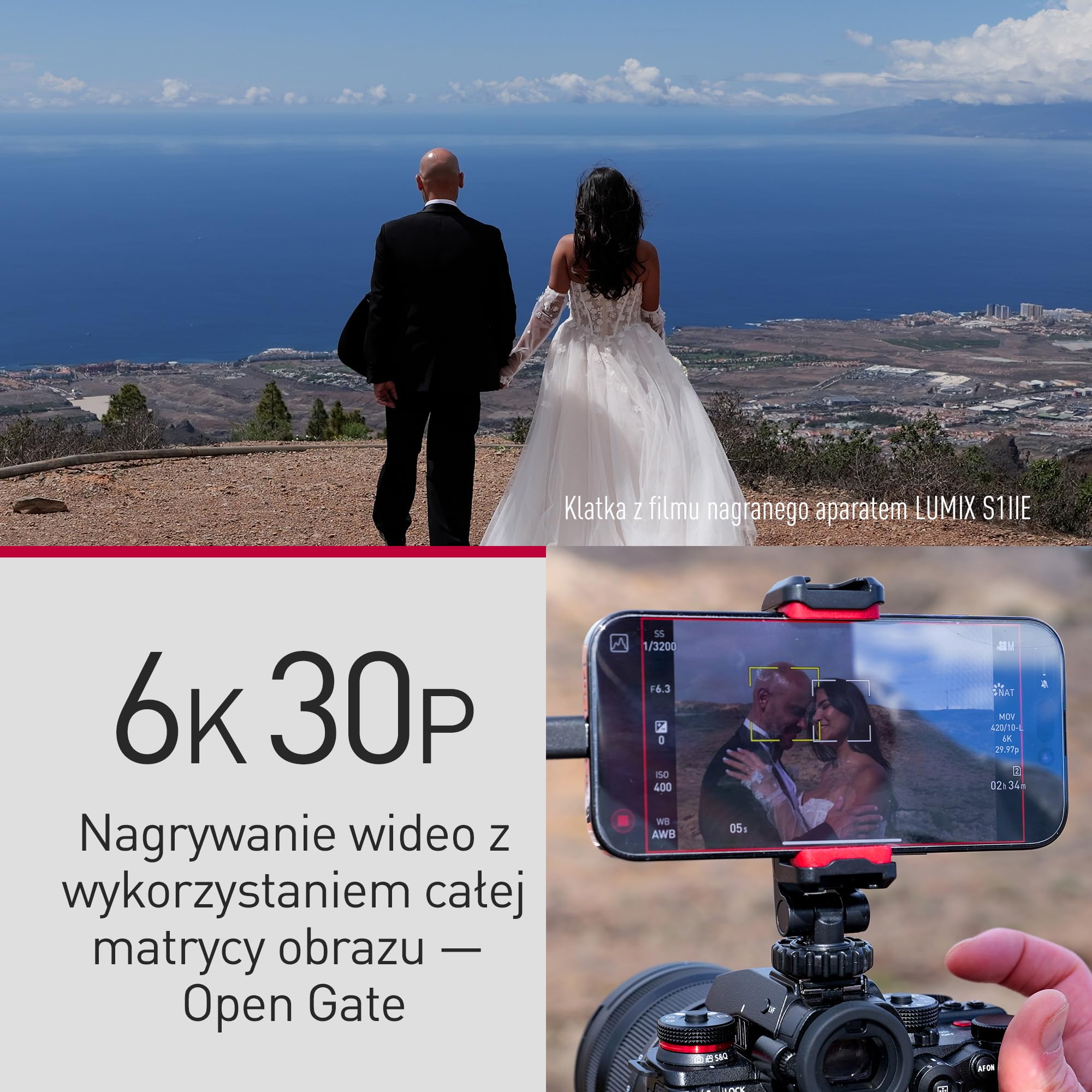 Panasonic LUMIX DC-S1M2ESE | Pełnoklatkowy aparat bezlusterkowy, 24 MP, Cs4K 60p, 6K 30p Open Gate, ProRes RAW, fazowy AF Hybrydowy, L-Mount, sam korpus, czarny