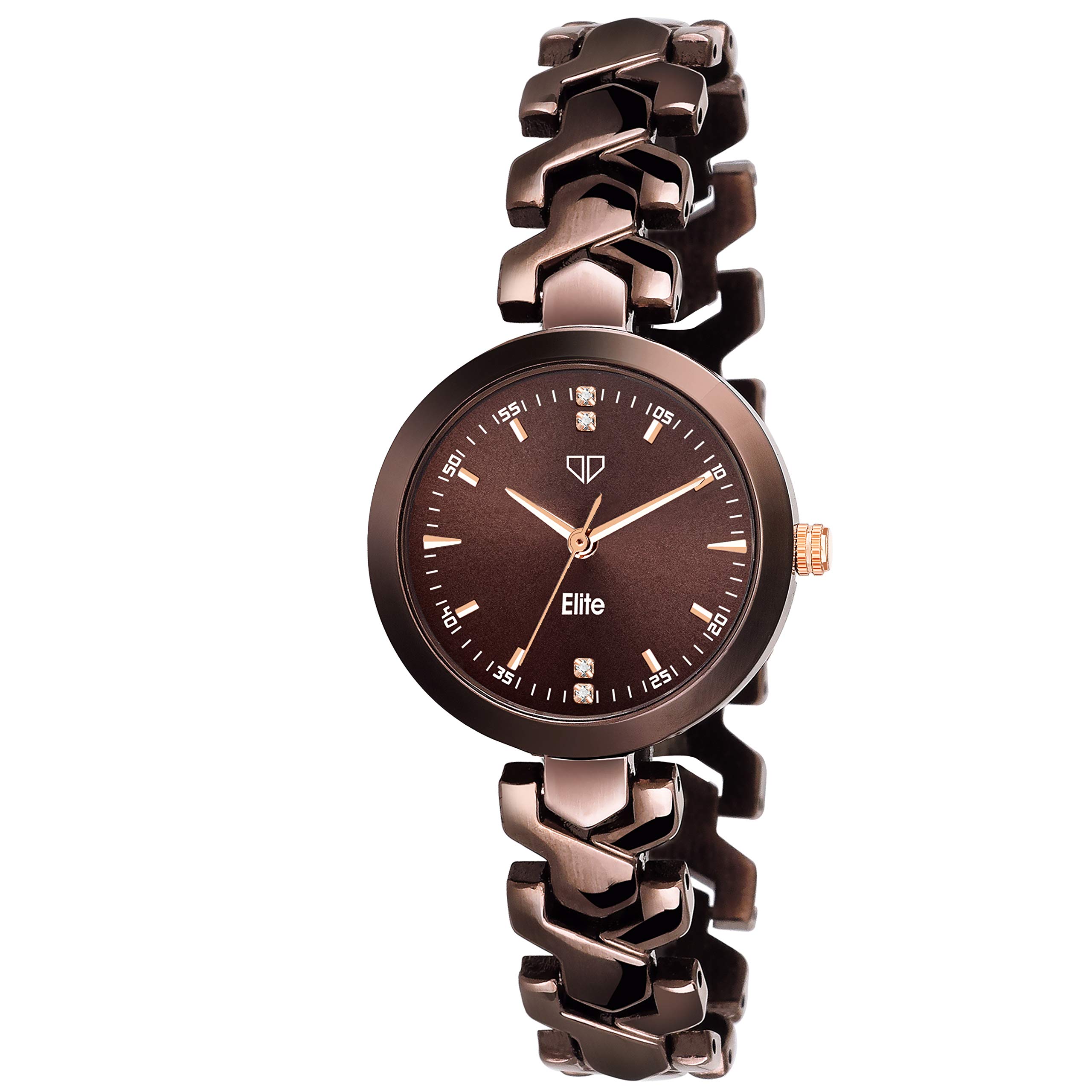 Walrus Brown Dial Analog Womens Wrist Watch | Elegant Metal Chain Strap | Professional & Casual Use- Watch for Women for Gift | 36mm (B083VW6FSW) Amazon Price History, Amazon Price Tracker