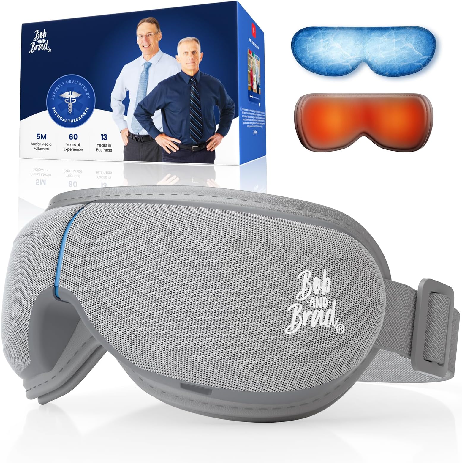 Eye Massager with Heat and Cooling, EyeOasis 2 Eye Mask for Migraines FSA Eligible/HSA Eligible, Heated Face Massager for Eyes Strain Relief Improve Sleep, Birthday Gifts for Women Men