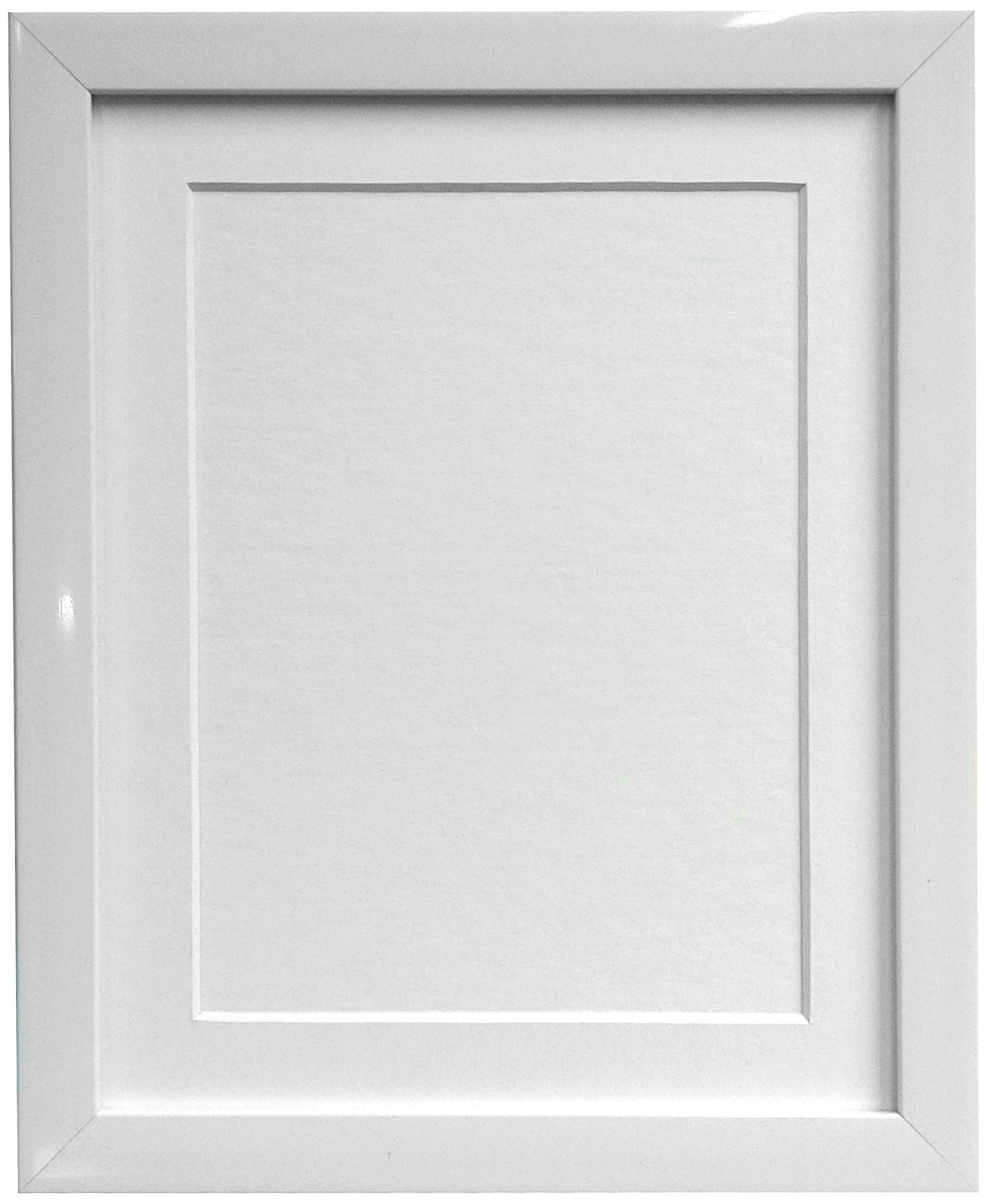 FRAMES BY POST 20mm White Picture Photo Frame with White Mount 12" x 10" For Pic Size 10" x 8" — image 1