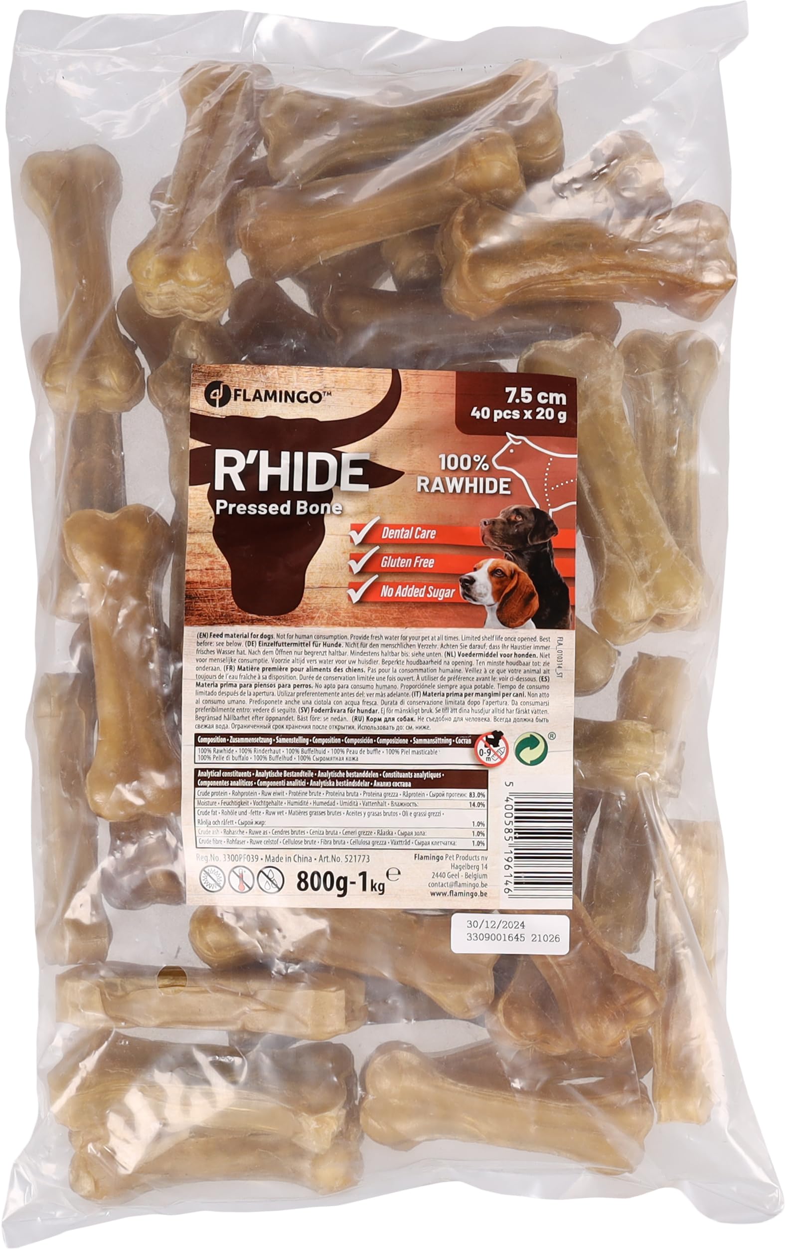 R'HIDE Knochen 7,5CM 40ST 0,8/1KG