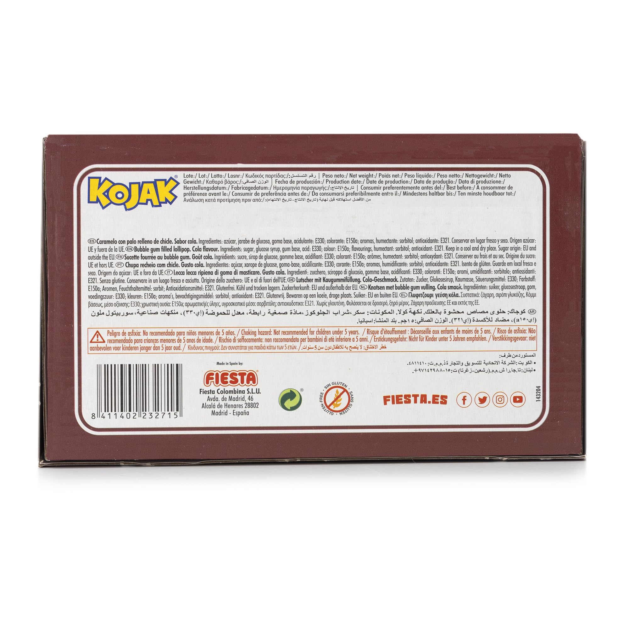 Sucette Gum Kojak Cola - Boîte de 100 pièces