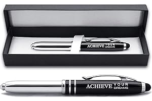 "Achieve Your Dreams" Engraved Ballpoint Gift Pen: Inspirational Pen for Graduation