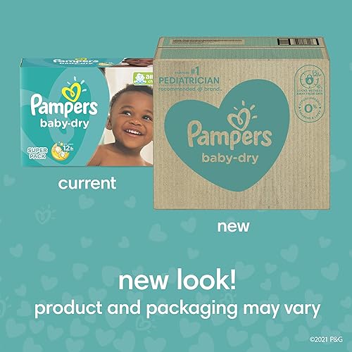 Miniatura 2 de PAMPERS - Pañales desechables Baby Dry talla 6 por 144 unidades suministro para un mes que incluye 6 paquetes con tapa de toallitas para bebé por