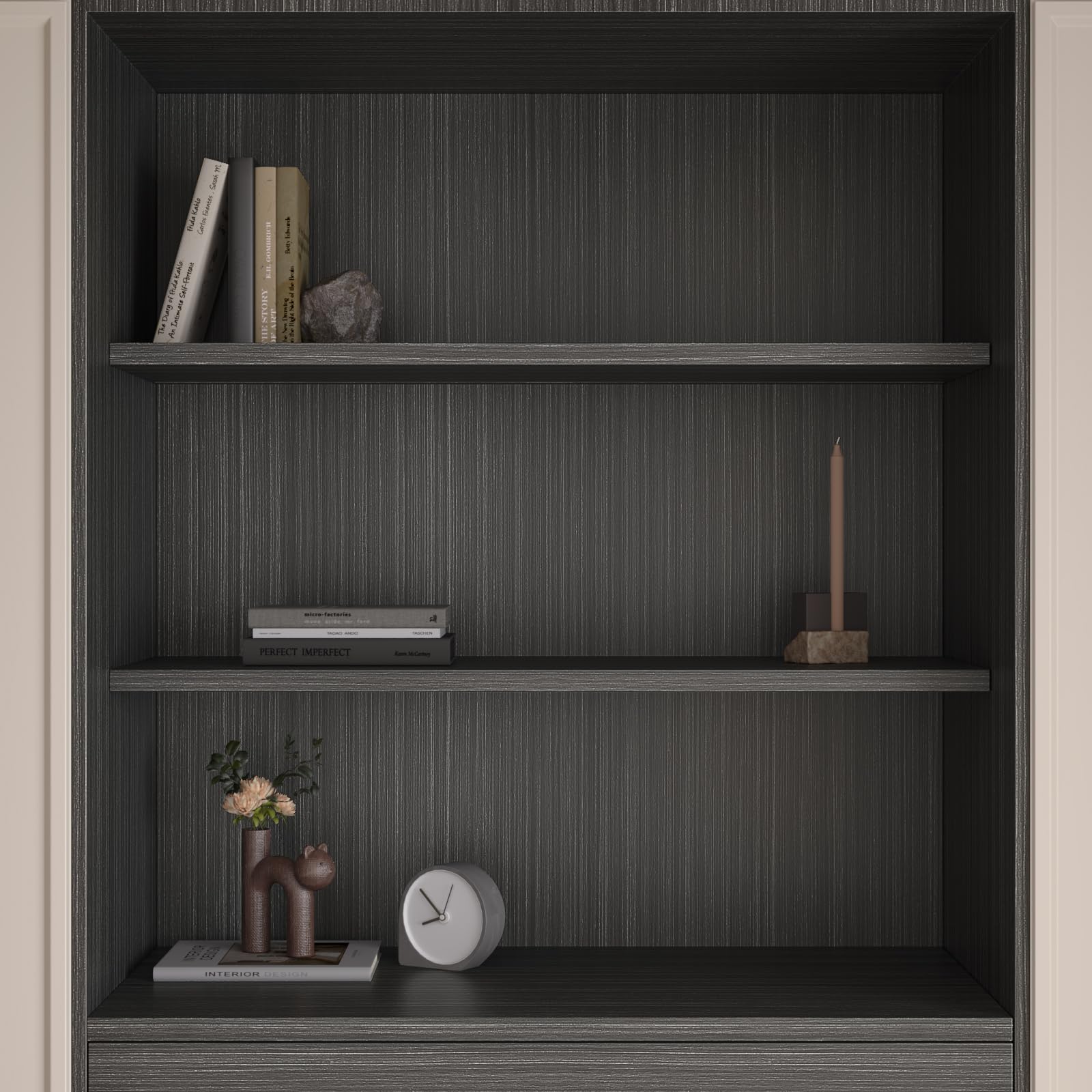 VaryPaper Carta da Parati Legno Scuro Pellicola Effetto Legno 40cmx200cm Carta Adesiva per Mobili Vintage Carta da Parati Soggiorno Adesivi per Porte Interne Pellicola Top Cucina Adesiva Armadio