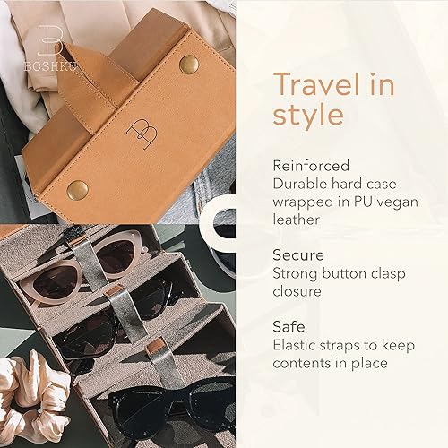 Miniatura 7 de BOSHKU Sunglasses Organizer Case Men Women EyeGlass Holder Storage Travel Case