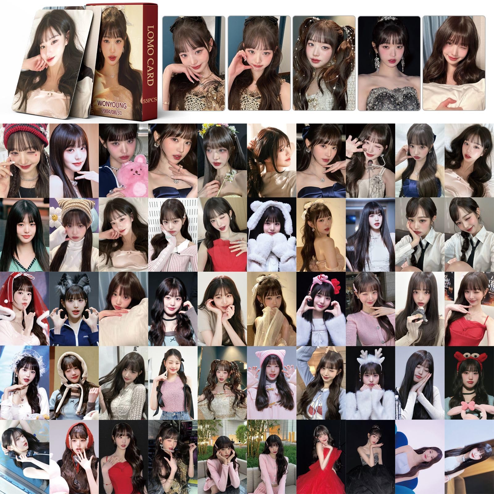 IVE Wonyoung First Album I'v IVE Wonyoung 55 PCS Lomo Photo cards