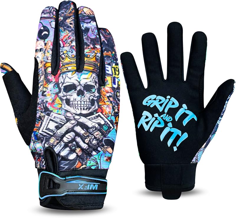 WFX Motorbike Gloves for Men & Women, Cycling Gloves Breathable Touchscreen Dirt Bike Racing Gloves for ATV, MTB, BMX & Motocross Riding Racing, Bicycle
