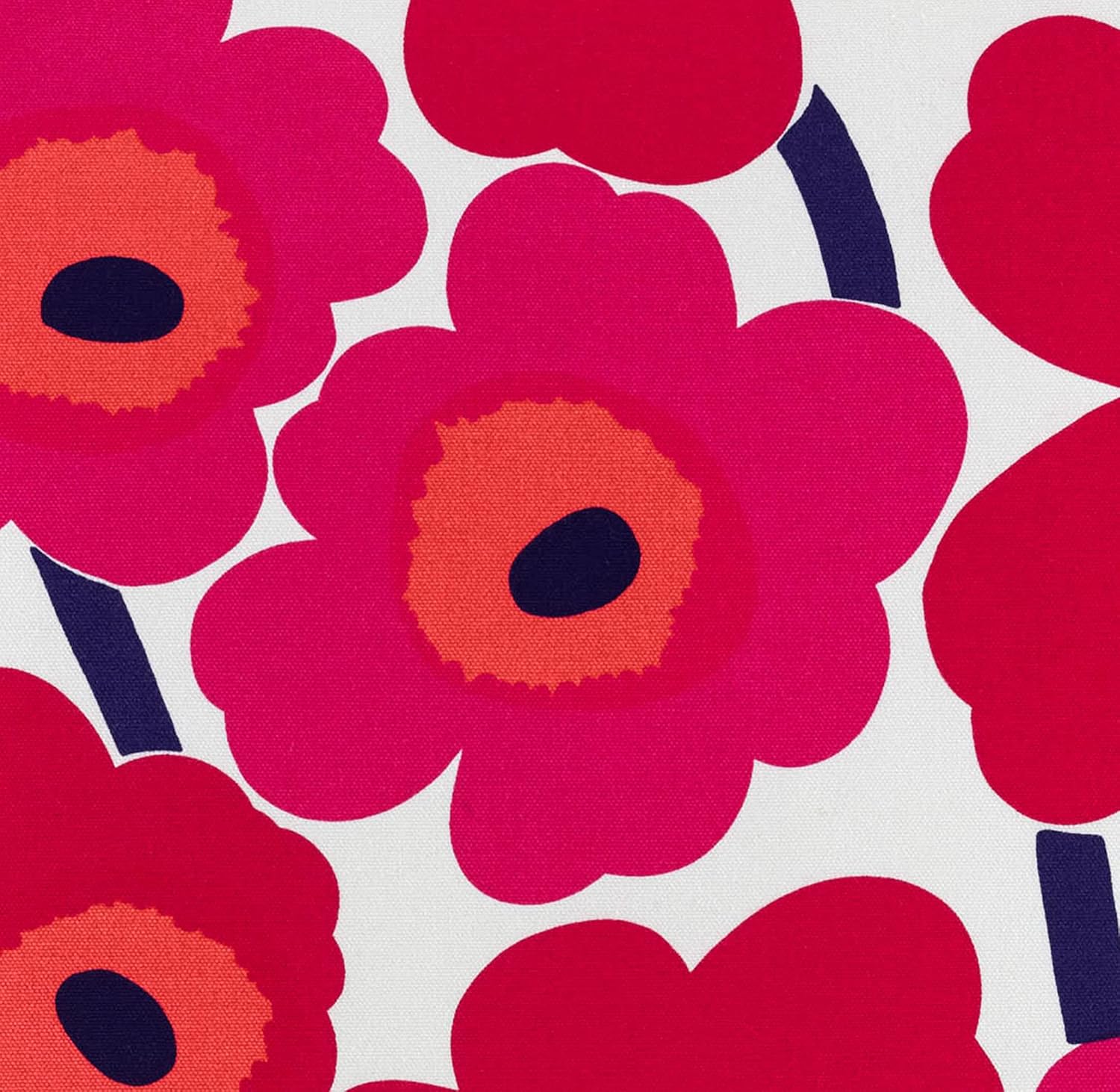 Marimekko Throw Pillow Cotton Bedding with Zipper Closure, Stylish Modern Home Decor, 1 Count (Pack of 1), Red