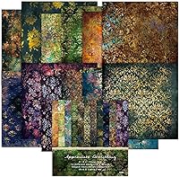 iKammo Aesthetic Vintage Boho Scrapbook Paper Pad 6x6, 24 Sheets Single-Sided Patterned Cardstock for DIY Crafts, Origami, Journaling