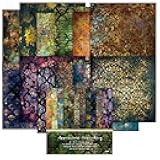 Aesthetic Scrapbook Paper Pad Vintage Patterned Paper 6×6,24 Sheets Single-Sided Boho Scrapbooking CardStock Papers Pad for Holiday Cardmaking DIY Origami Journaling.