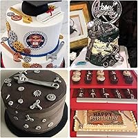 Vista 7 de Herramientas de mano moldes de silicona para chocolate, 3 paquetes de llaves de martillo grandes, alicates, herramientas de construcción, moldes