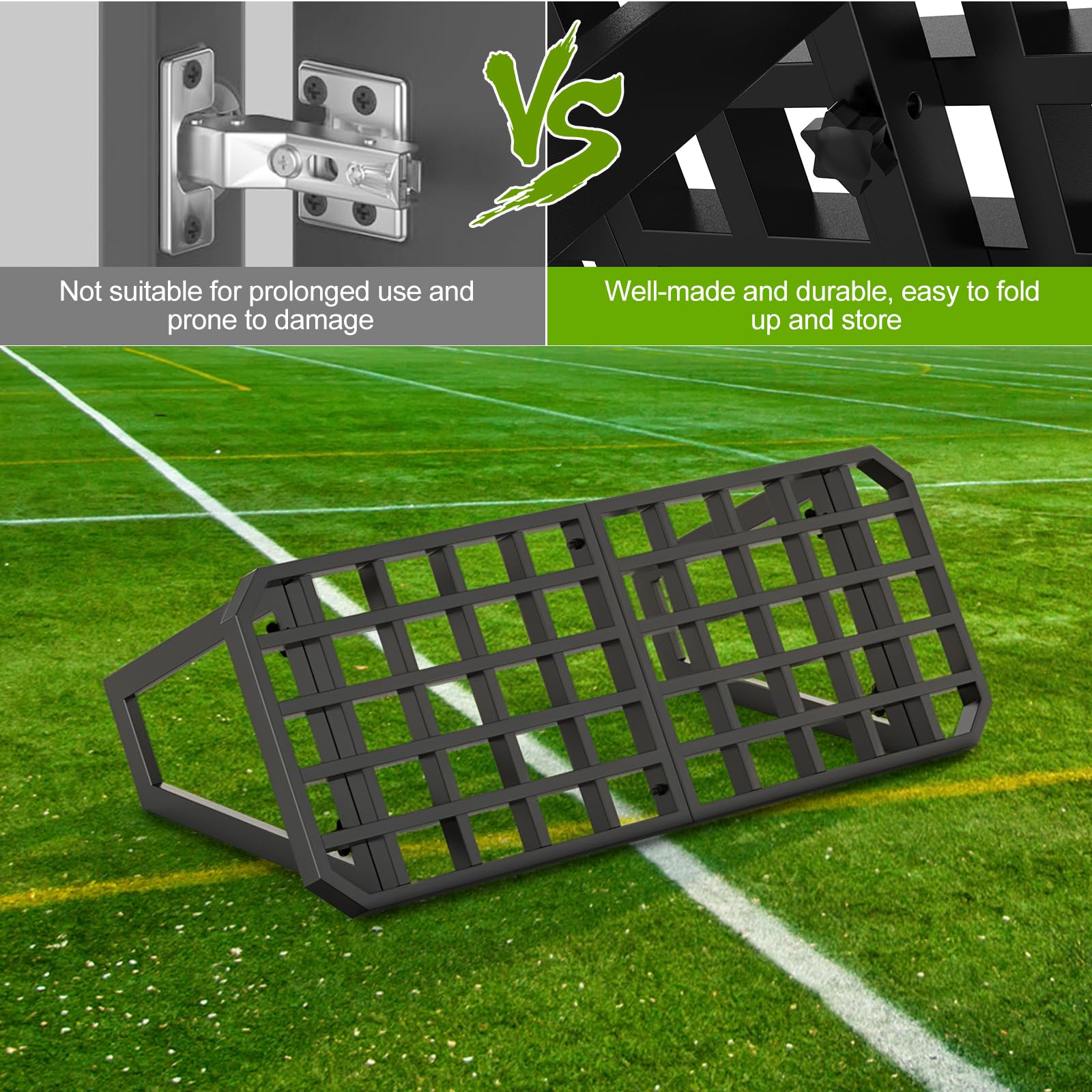 Fußball Rebound Board, Rebounder Board Fussball Trainingszubehör - Pass & Schuss Fußball Training, Fussball Rebounder mit 2 Rückprallwinkeln