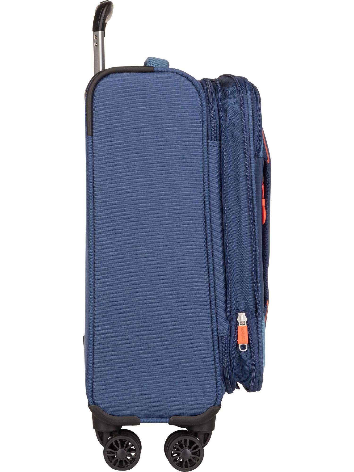 American Tourister Pulsonic - Spinner S, Luggage Manual expandible, 55 cm, 40.5/43.5 L, Azul (Combate Navy)