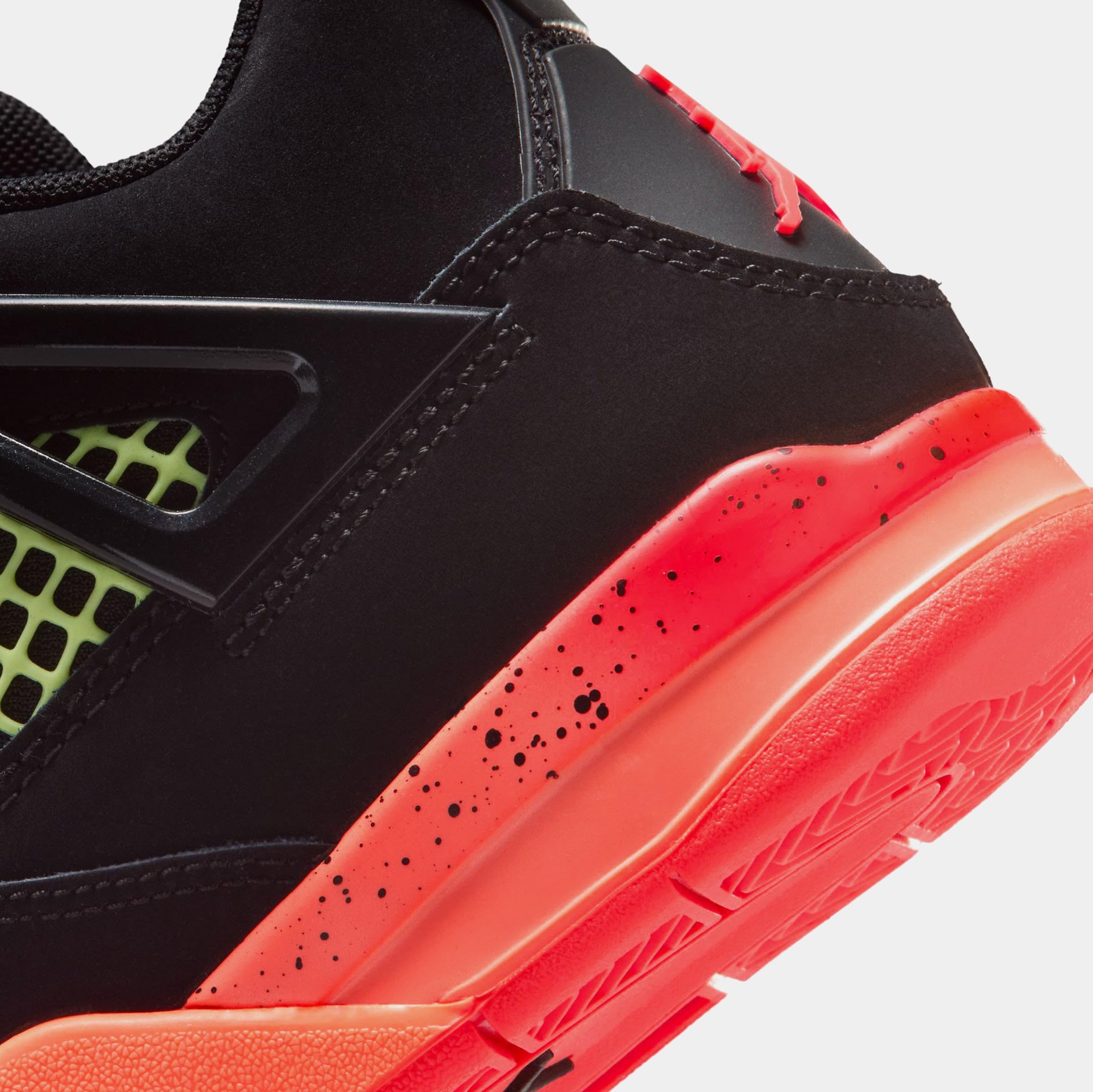 Air Jordan 4 Retro Nero Infrared 23 Preschool Lifestyle Scarpe (Black/Infrared 23/Bright Mango)