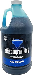 Margarita Man Blue Raspberry Slush Mix | Blue Raspberry Daiquiri Mix | 64oz bottle, makes 56 drinks | Bars, Restaurants, At Home | Pure Cane Sugar