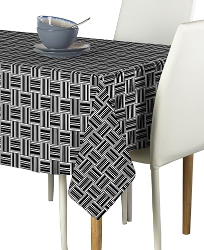 Miniatura 1 de Manteles de tela textil, color negro y blanco, varios tamaños