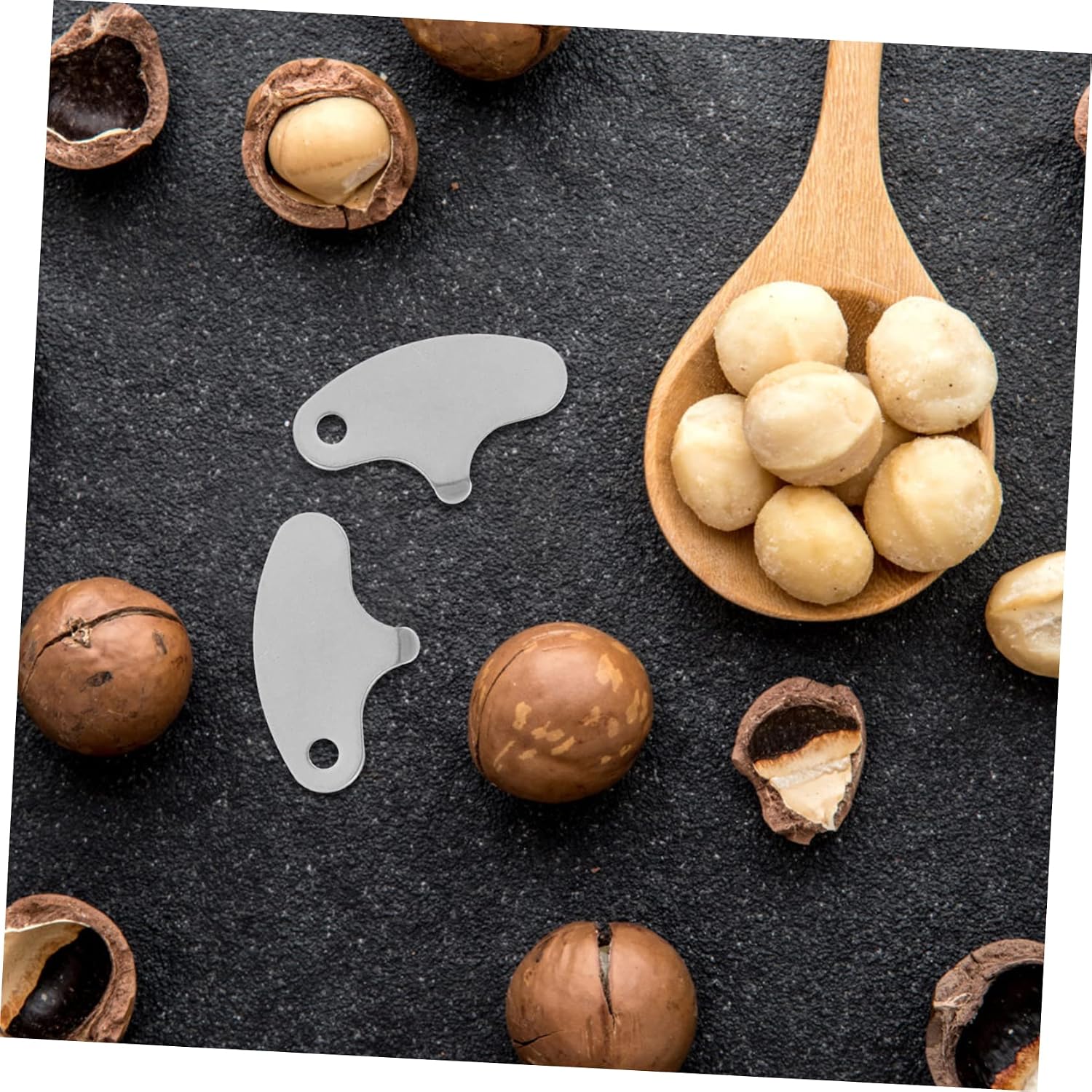 25pcs Stainless Steel Nut Crackers Heavy Duty Macadamia and Walnut Openers Easy Shell Splitter for Home Use Smooth Finish No Burrs