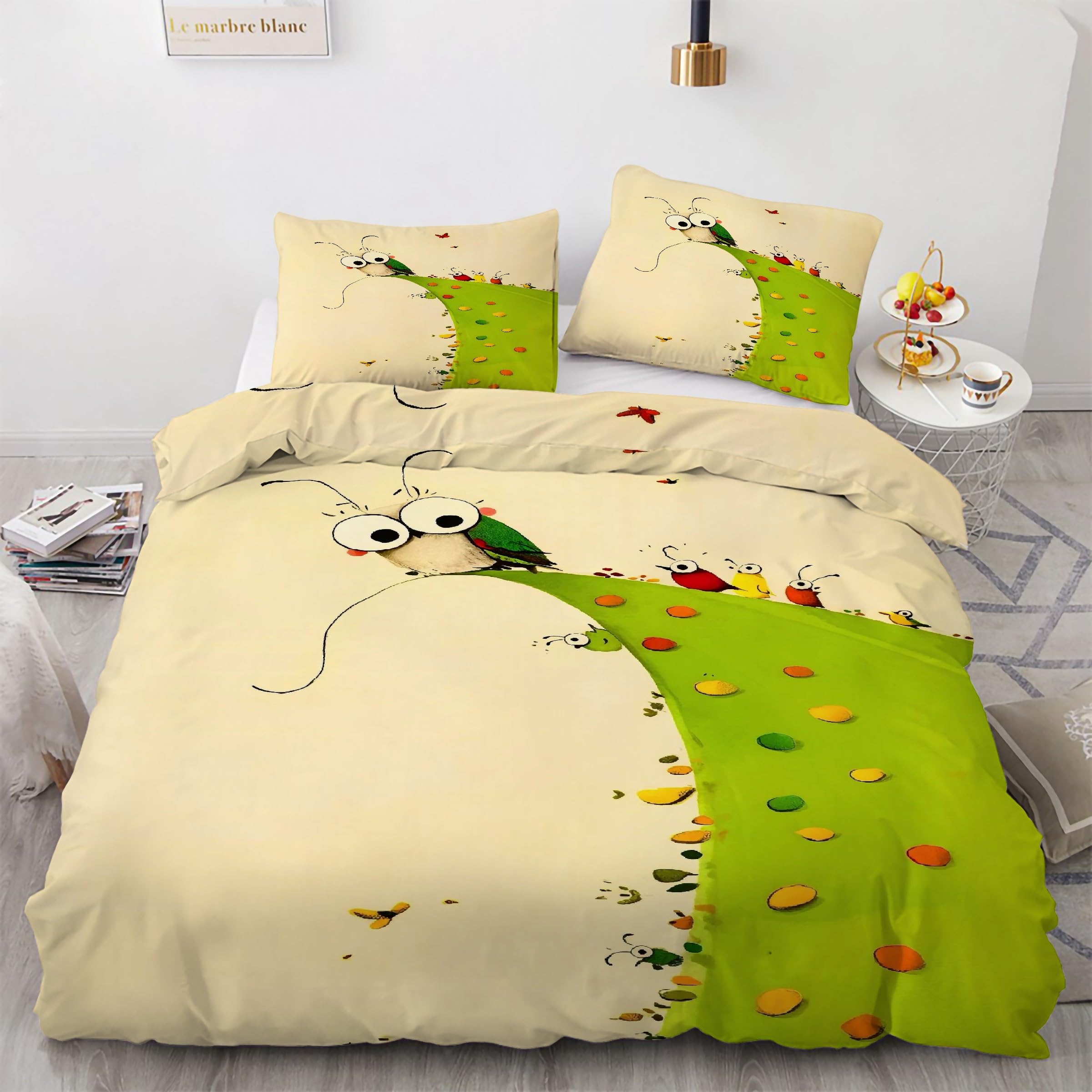 Housse de Couette 240 x 260 cm Zippée pour un Lit sans Couette qui Glisse
