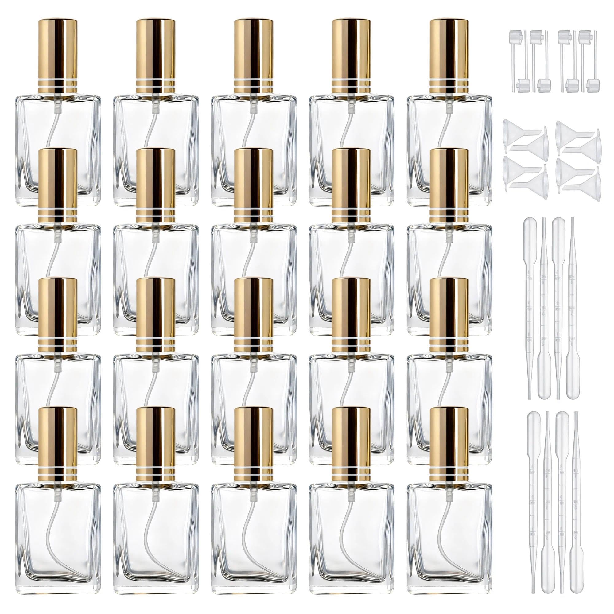 YU FENG 20 Pack 15ml Refillable Glass Perfume Bottles, Fine Mist Atomizer