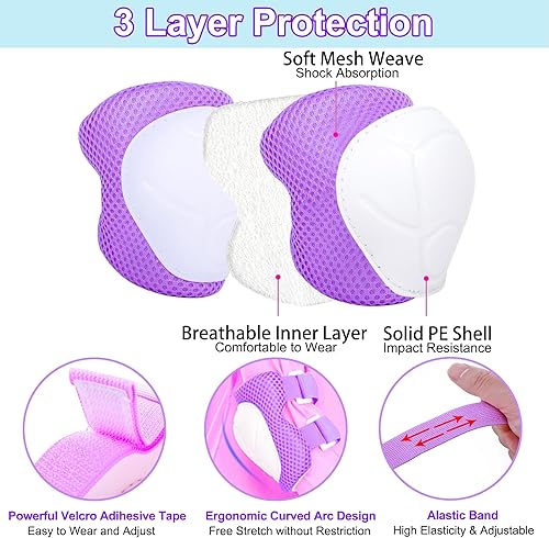 Miniatura 6 de Casco de bicicleta para niños de 3 a 5 a 8 años, casco ajustable para patineta, scooter, ciclismo, patinaje sobre ruedas, diseño degradado de color