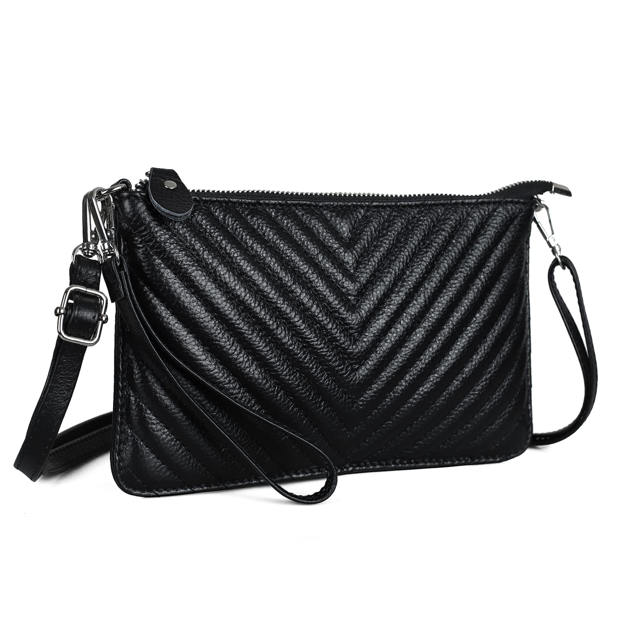 befen Genuine Leather Small Crossbody Bags for Women Wristlet Wallet Purses