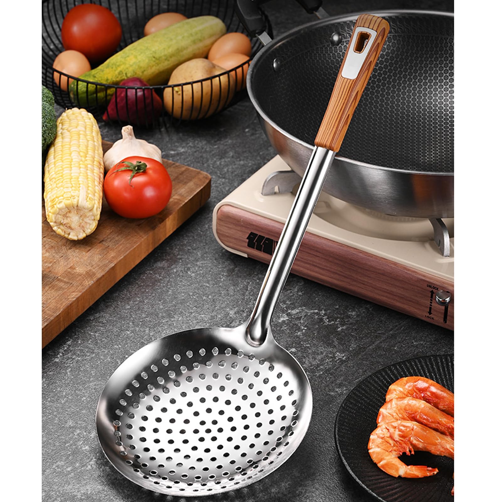 10 Stück Besteck 201 Edelstahl Küchenhelfer Küchenutensilien Kochutensilien Geeignet zum Kochen Menschen Geschenk