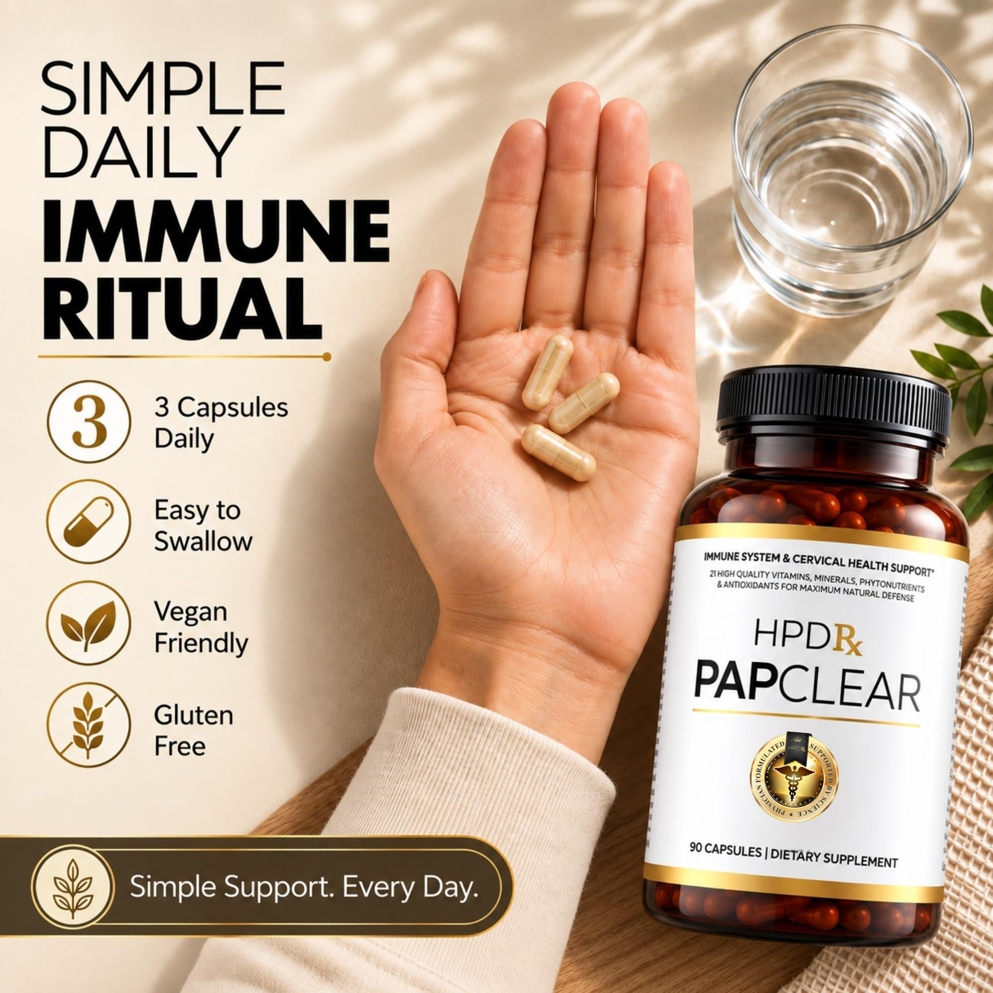 PAPCLEAR OB/GYN Formulated Immune Support Supplement | 90 Capsules | 1-Pack — Amazon image 8