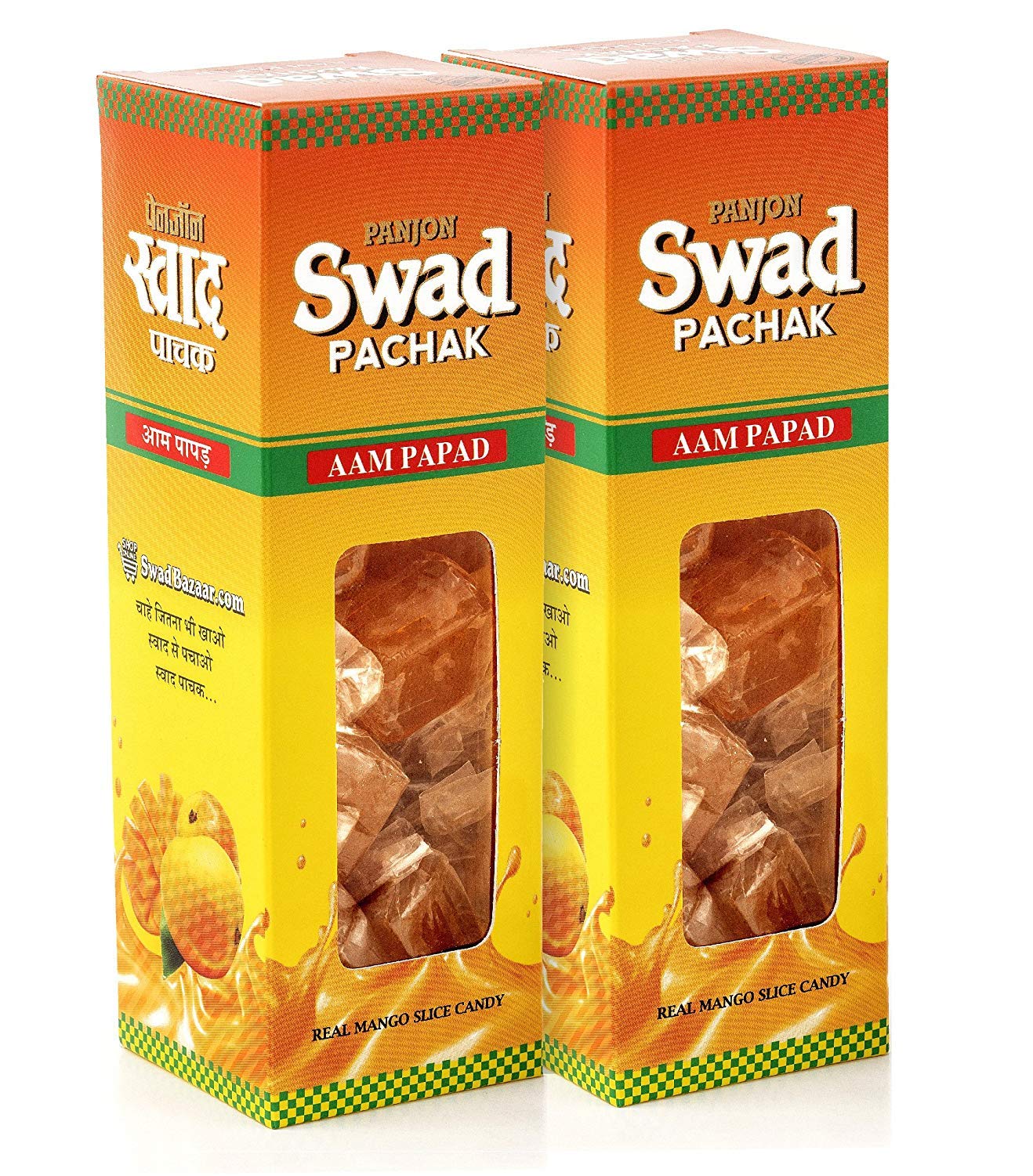 Panjon Swad Pachak Aam Papad Real Mango Slice (Pack of 2), 200 gm