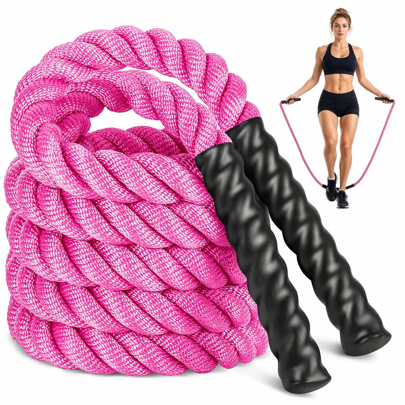 Jump Rope, 2.8lb Weighted Jump Rope for Adult, Heavy Exercise Jumping Ropes