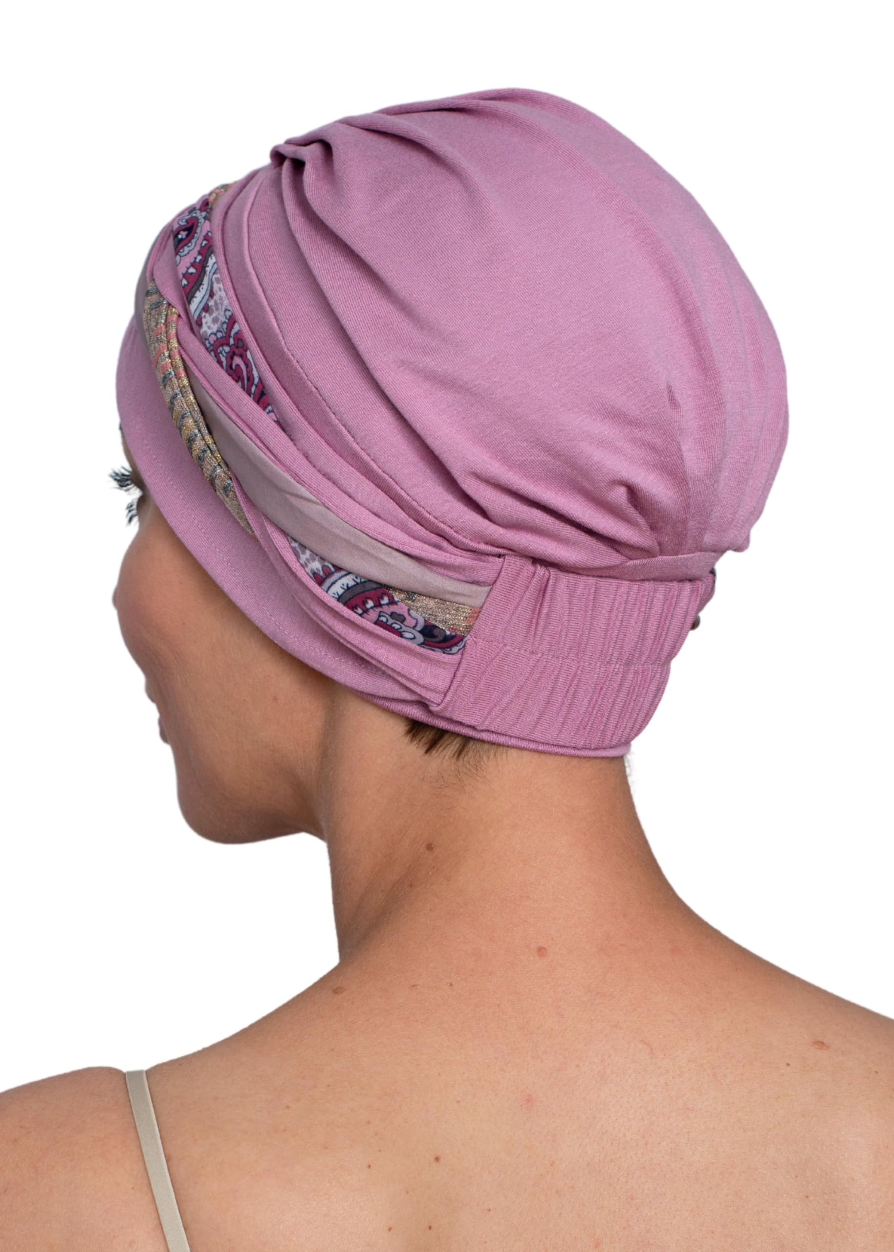 Deresina Turbante Chemioterapia in bambù, Turbante Boho Chic per Donne con Perdita di Capelli