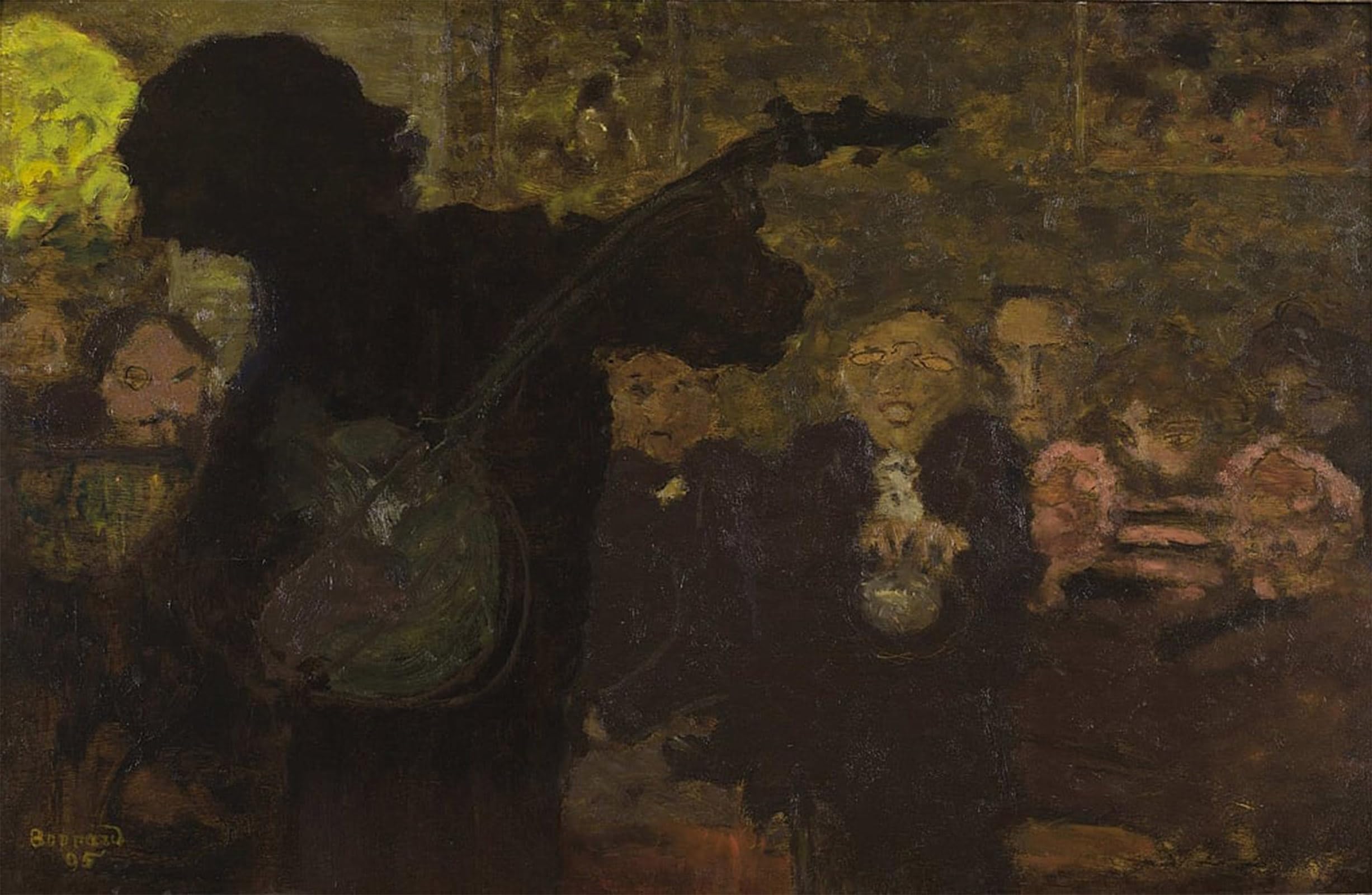 Lienzo el banjo Pierre Bonnard cuadro vertical para tapar espacios 5