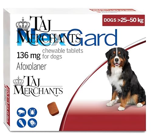 (OG) TM Presents NEX Gard Chewable Tablet for Dogs of (25-50 kg)|| (1 Box[3 Tablets])