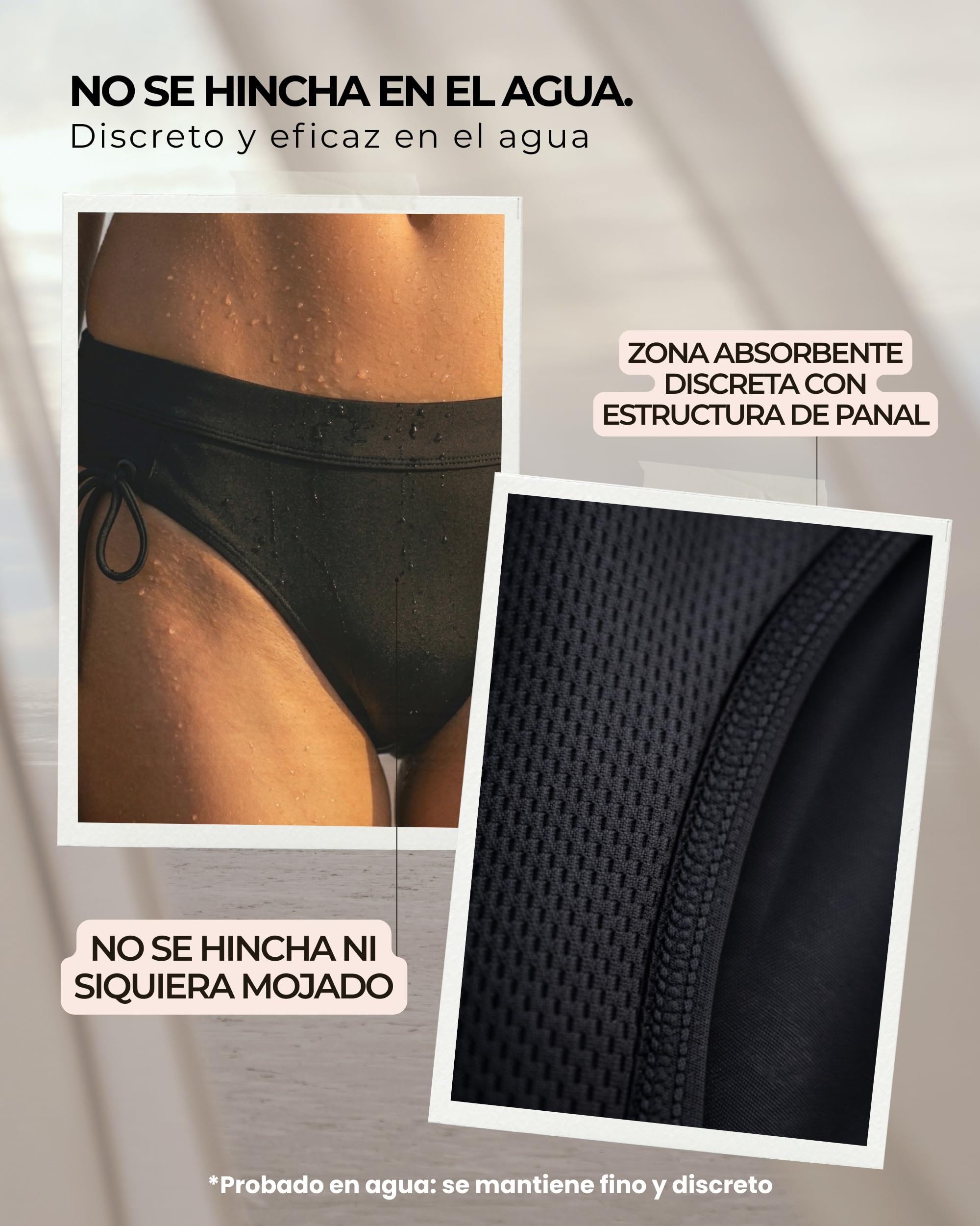 Bañador Menstrual Niñas & Mujer | Tecnología AquaSecure | Braguita de Baño para Flujo Ligero a Medio | Adolescentes 10-16 Años y Mujer | Bañadores Menstruales Piscina y Playa | Ecológico y OEKO-TEX