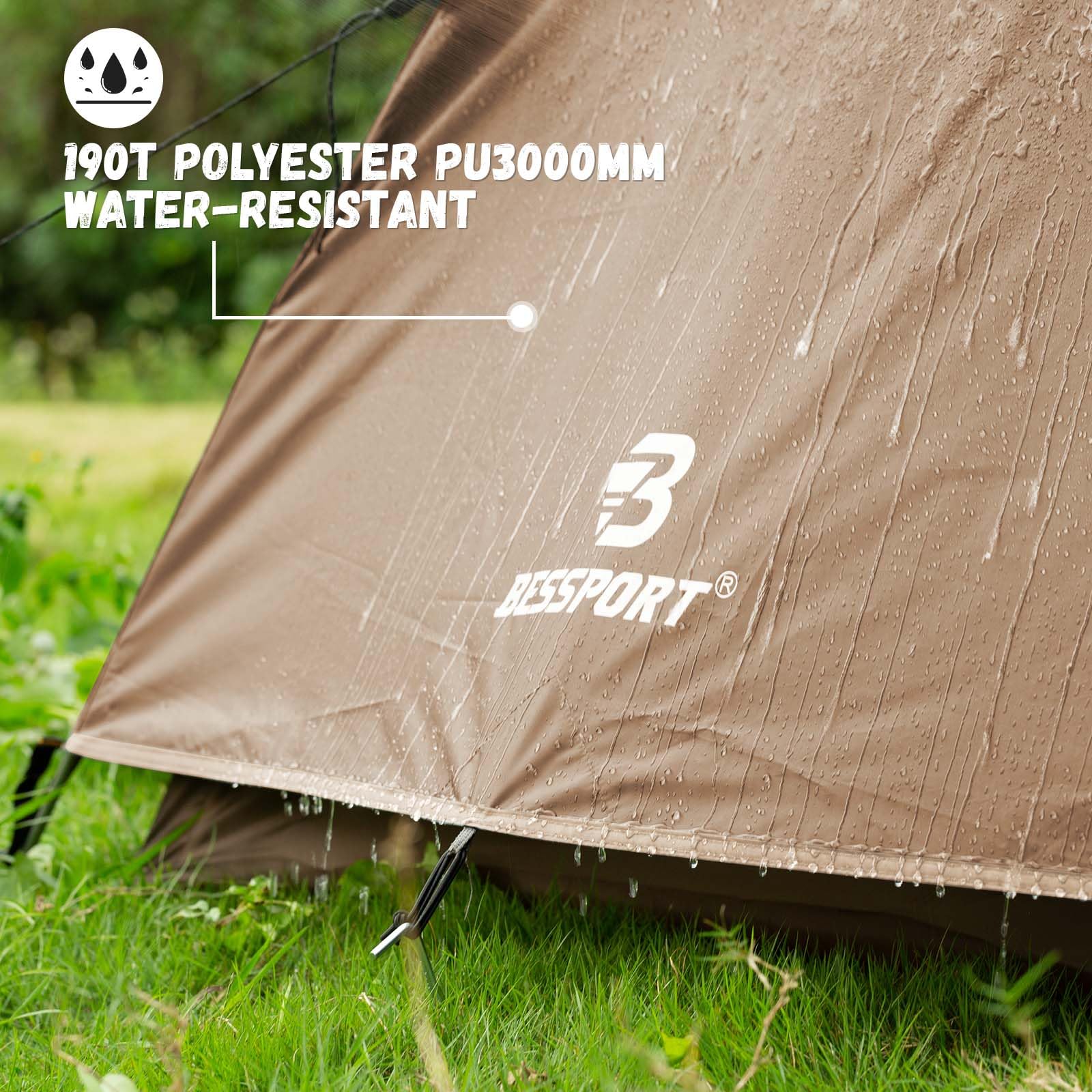 Bessport Tent 2 Person Camping Tent 2 Doors Ultralight