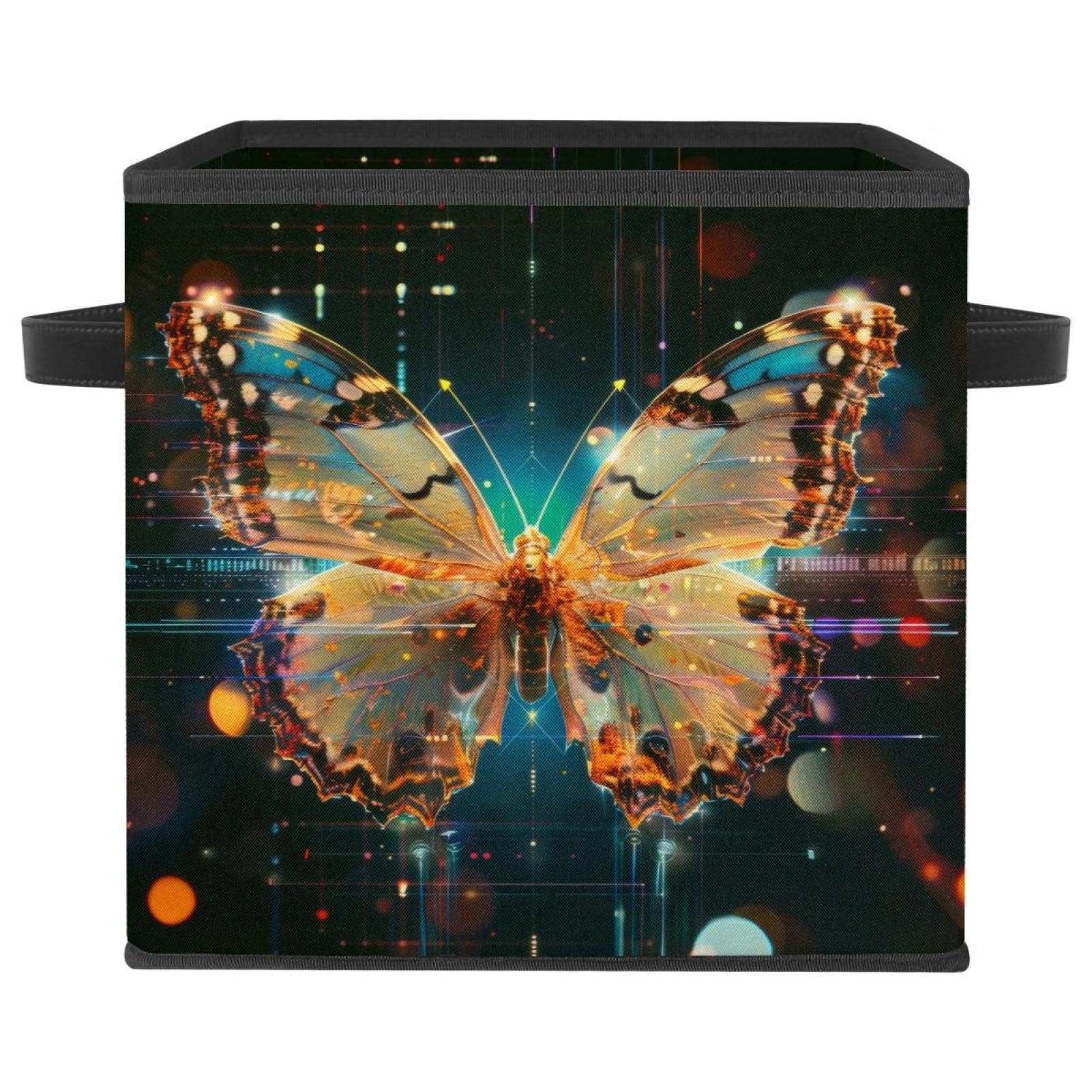 Boîte de rangement papillon jaune pour en finir avec le désordre des vêtements dans l'armoire