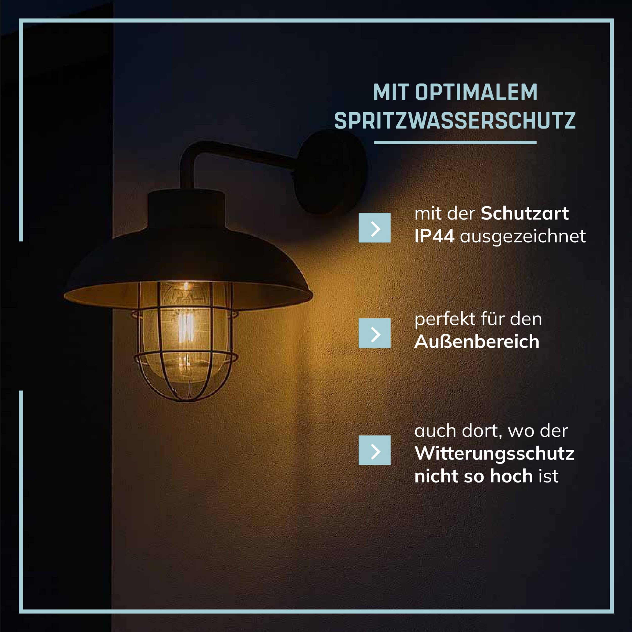 Lightbox Außenwandleuchte Vintage-Stil, hängend, E27