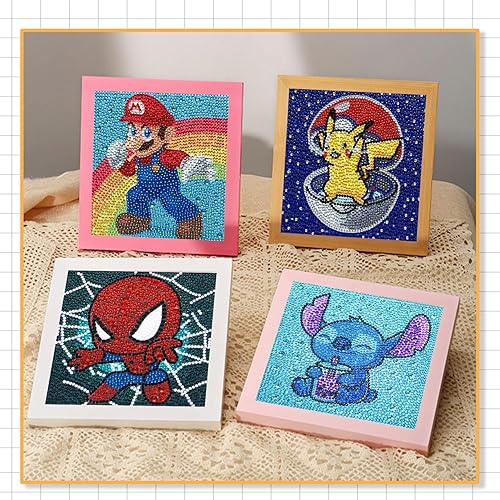 Miniatura 2 de Kits de pintura de diamantes 5D para niños, paquete de 6 kits de arte de diamantes para niños de 9 a 12 años, pintura de Diamond Dots Big Gem Arts