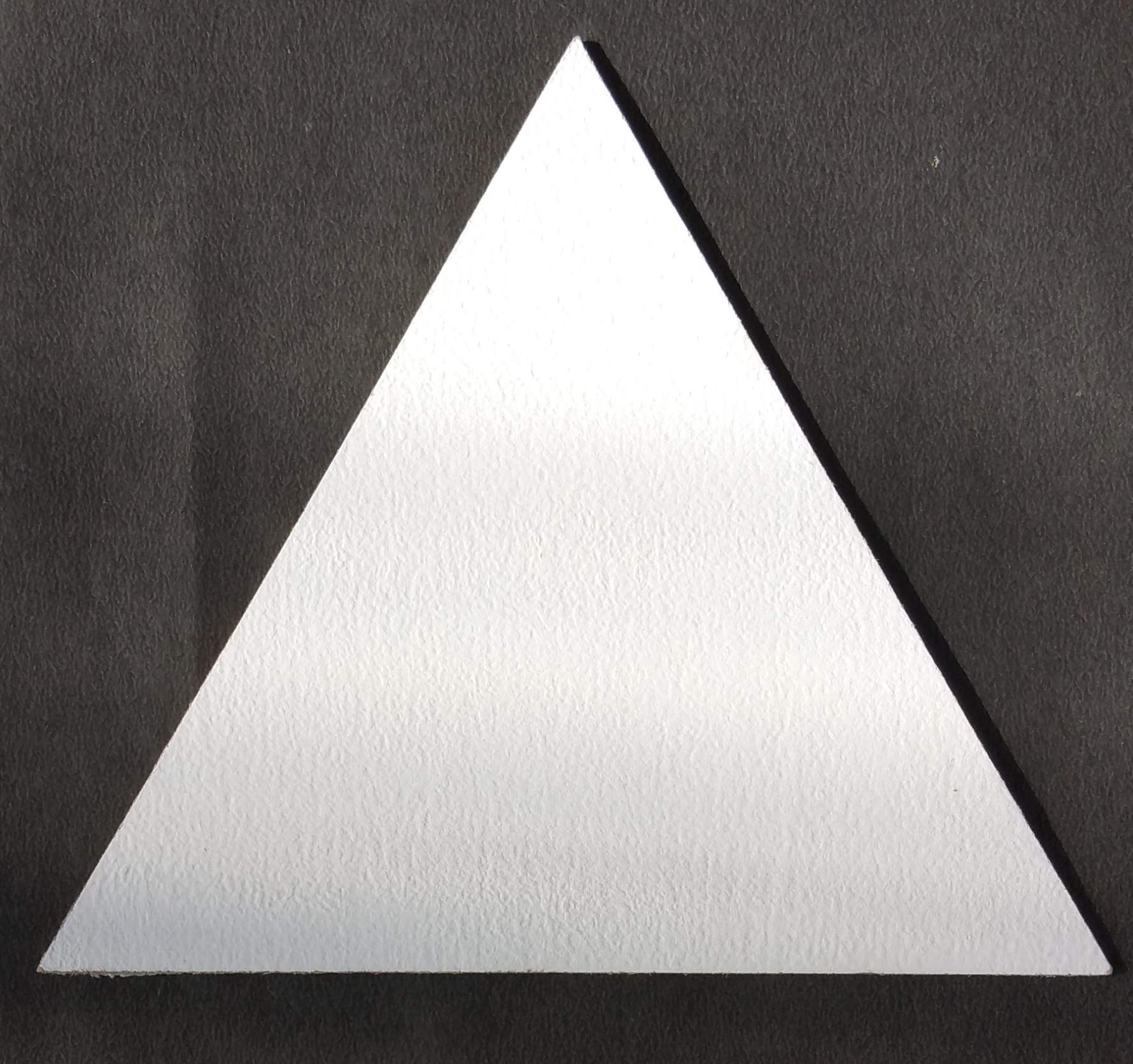 MSGH Pack of 3,Triangle Shape Wooden Panel Art Board Canvas Texture Sheets with 5mm Thickness, Compatible with Acrylic Oil & Epoxy Medium (12" INCH)