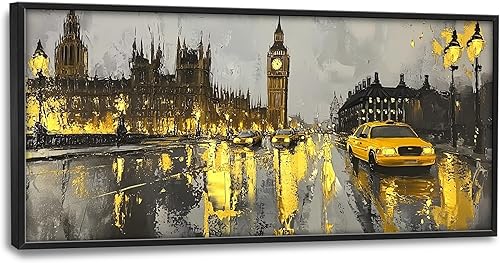 Miniatura 18 de Arte abstracto de pared grande enmarcado para decoración de pared para sala de estar, imágenes abstractas de gran tamaño, pintura moderna extra