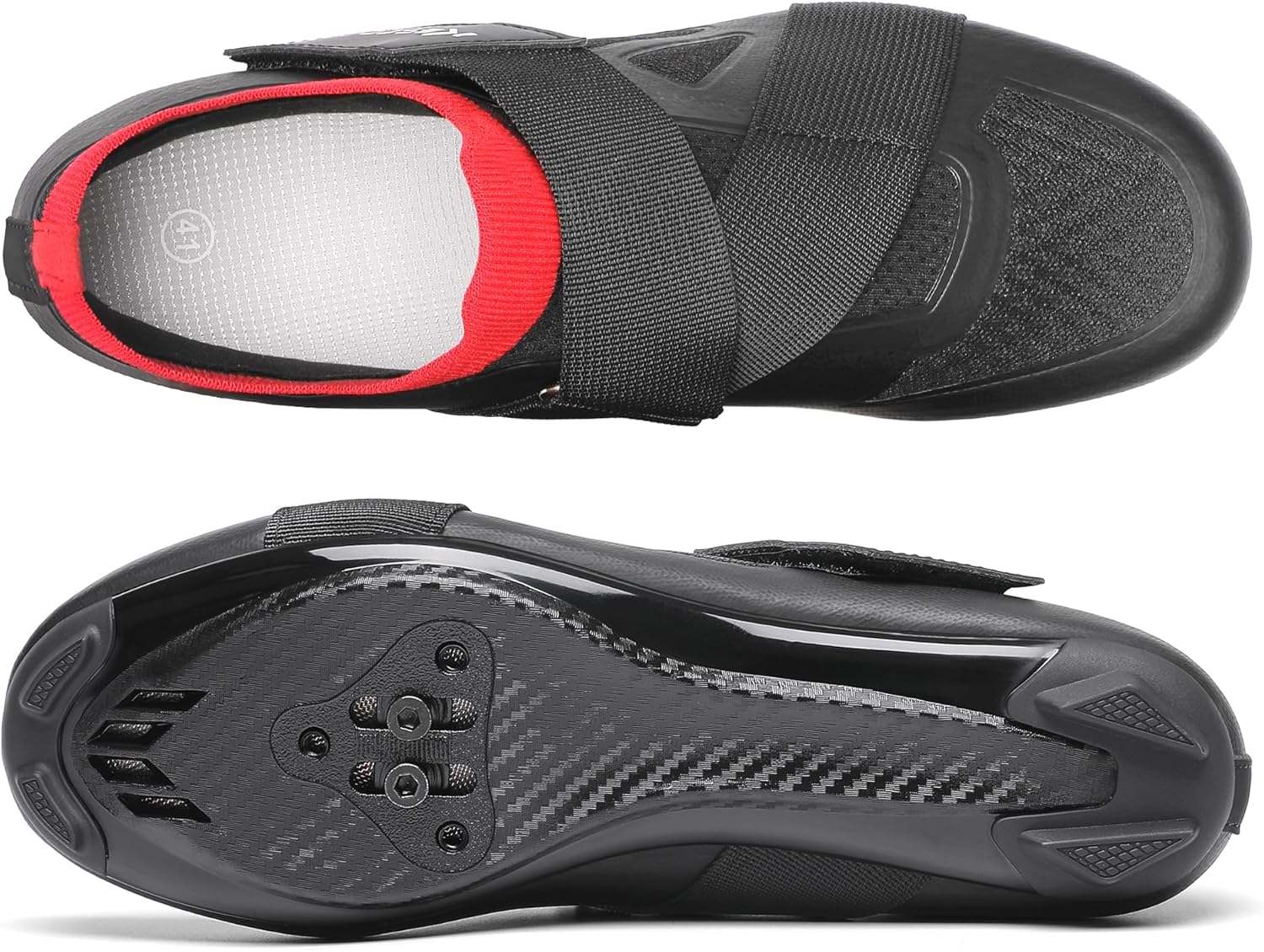 KESCOO Unisex Cycling Shoes Compatible with Peloton Bike & SPD Indoor Outdoor Road Bike Cycling Shoe for Men Women, 1 Hook and Loop Strap, with Delta Cleats - Image 6