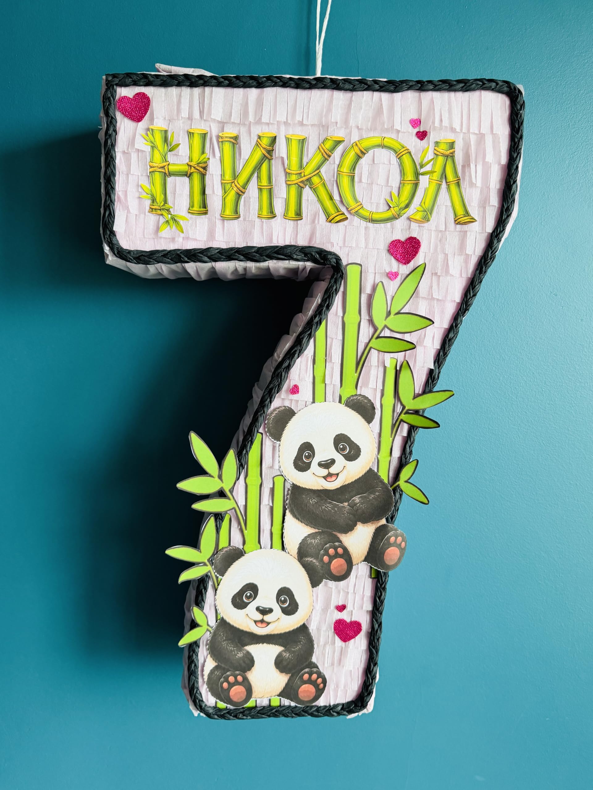 Cute Panda Piñata – Handmade Panda Birthday Piñata – Personalized Party Decoration (50 x 40 cm)