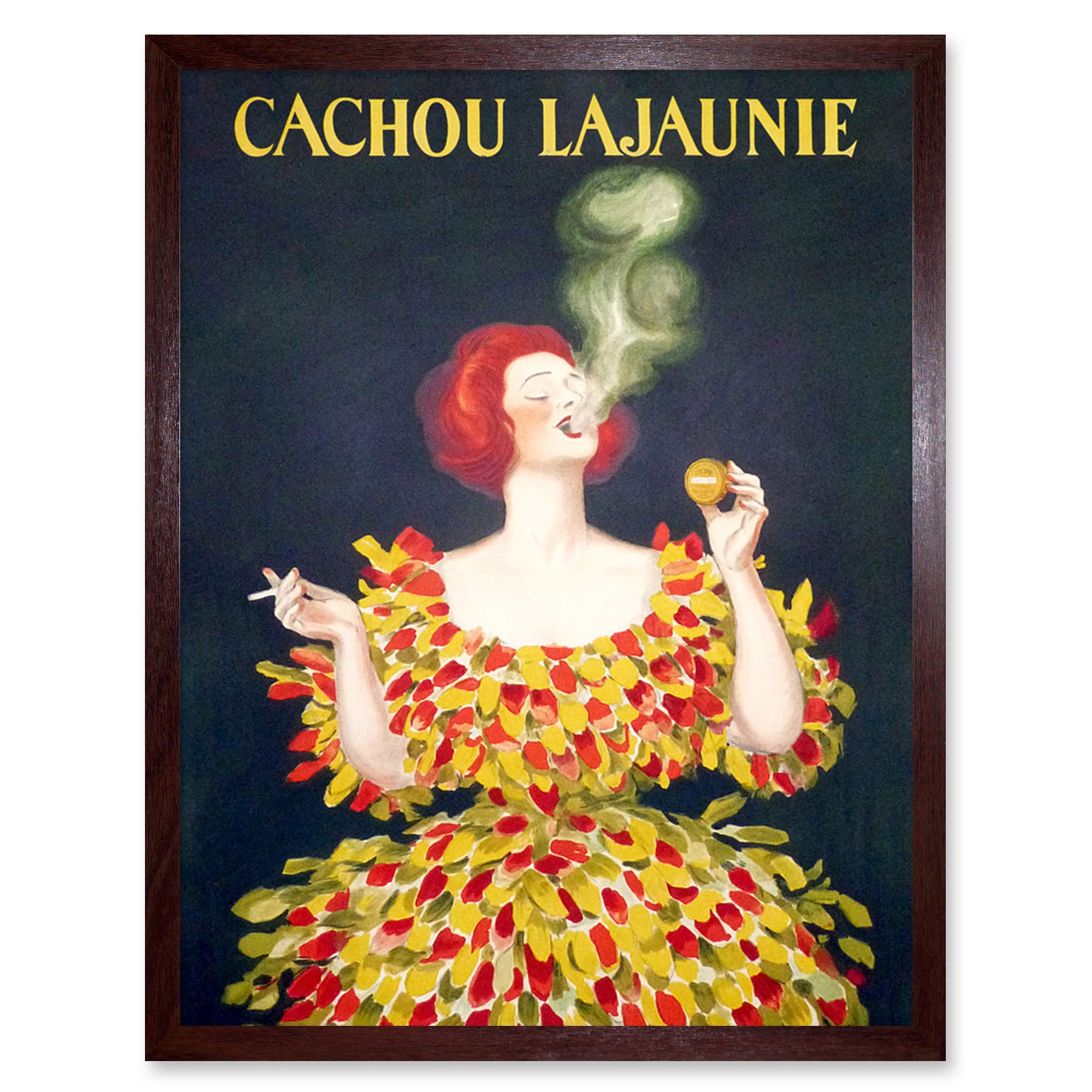 Wee Blue Coo Cachou La Jaunie Vintage Advert Art Print Framed Poster Wall Decor 12x16 inch