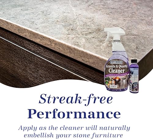 Miniatura 5 de Marblelife Kit de limpiador de granito y cuarzo, limpiador en aerosol listo para usar de 32 onzas + repuesto de concentrado de 4 onzas, limpiador