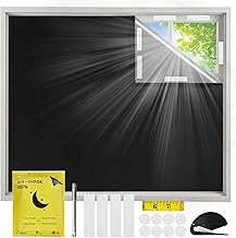 LYLIDIA Occultant Fenetre 100x145 cm Rideau Occultant Enfant Noir Store Occultant sans Percage Stores Intérieurs Rideau Occultant Jour Nuit Film Protection Solaire pour puits de Lumière