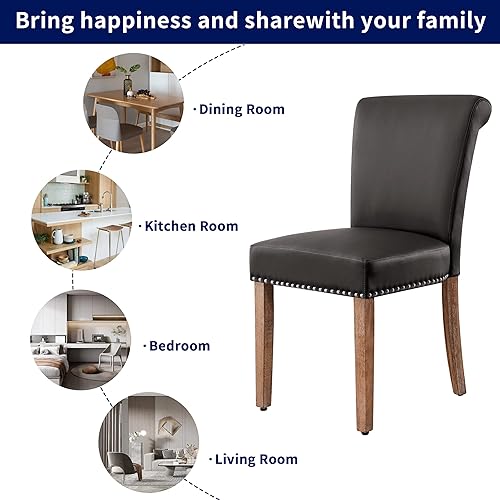 Miniatura 7 de subrtex Juego de 2 sillas Parsons, juego grande de 2, cuerogris