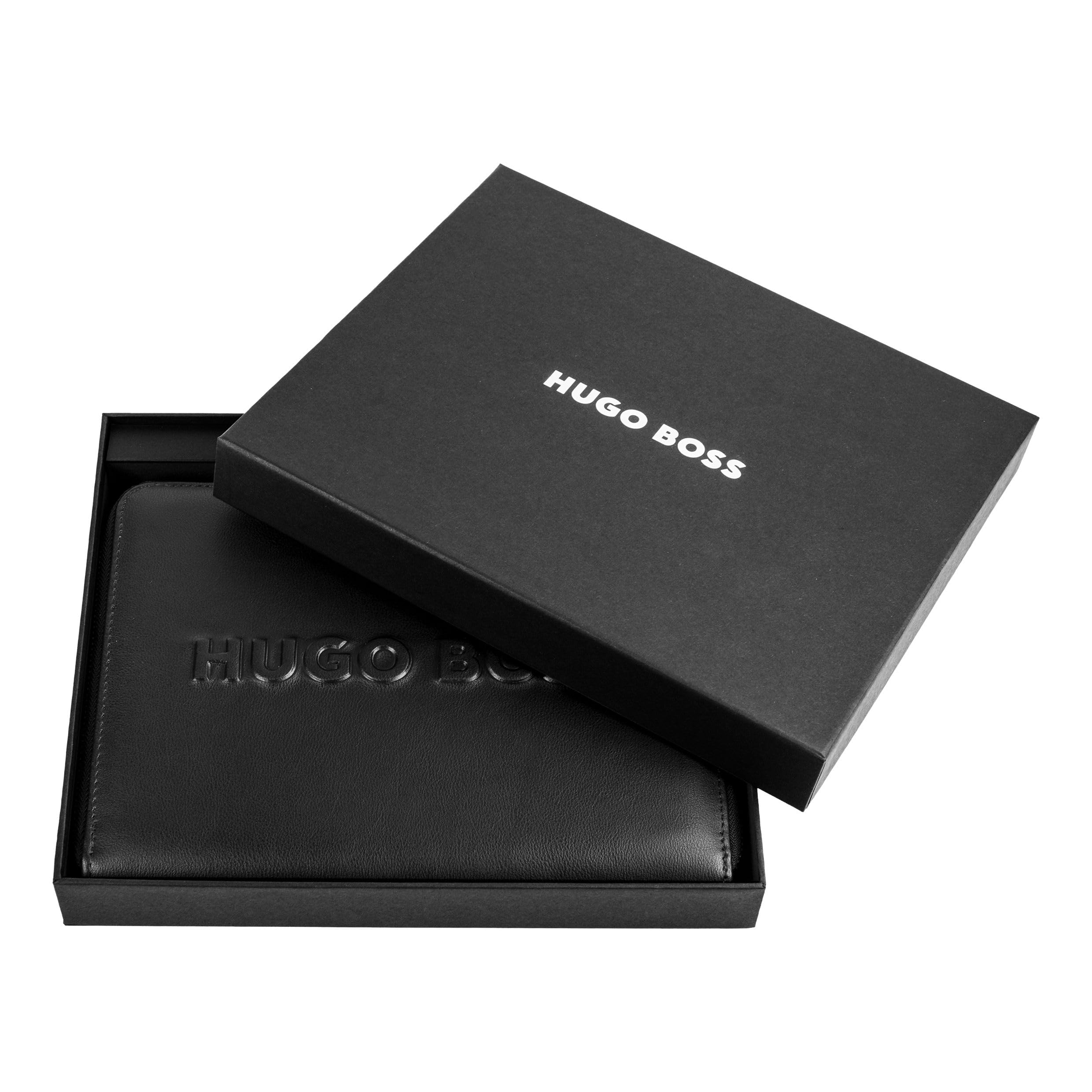 Hugo Boss Carpeta Conferencia Etiqueta Negro A5