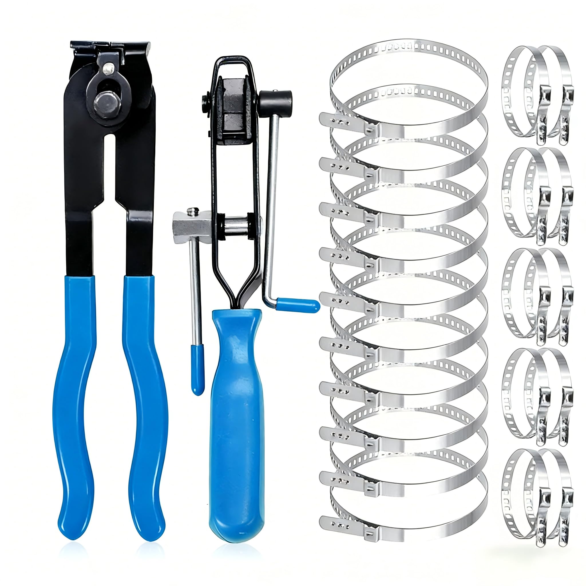 Colliers de serrage CV AstraLoom en acier inoxydable avec pince d'installation, lot de 22