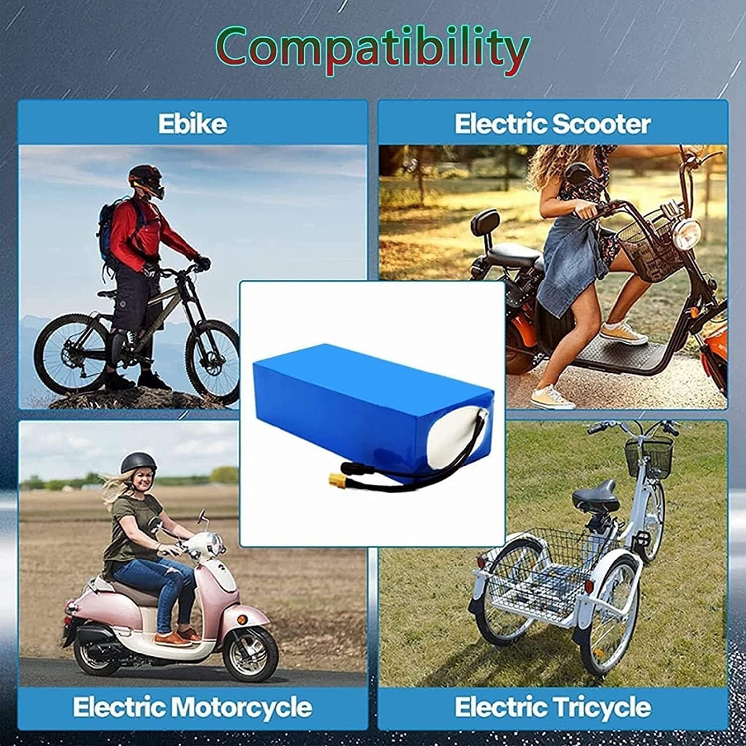 Batería De Bicicleta Eléctrica 36V 8Ah 36V 12Ah 36V 15Ah 36V 20Ah 36V 30Ah, Batería Ebike con Cargador, para 1000W 800W 750W 500W 350W Motor Litio Ion Batteria Ricambio