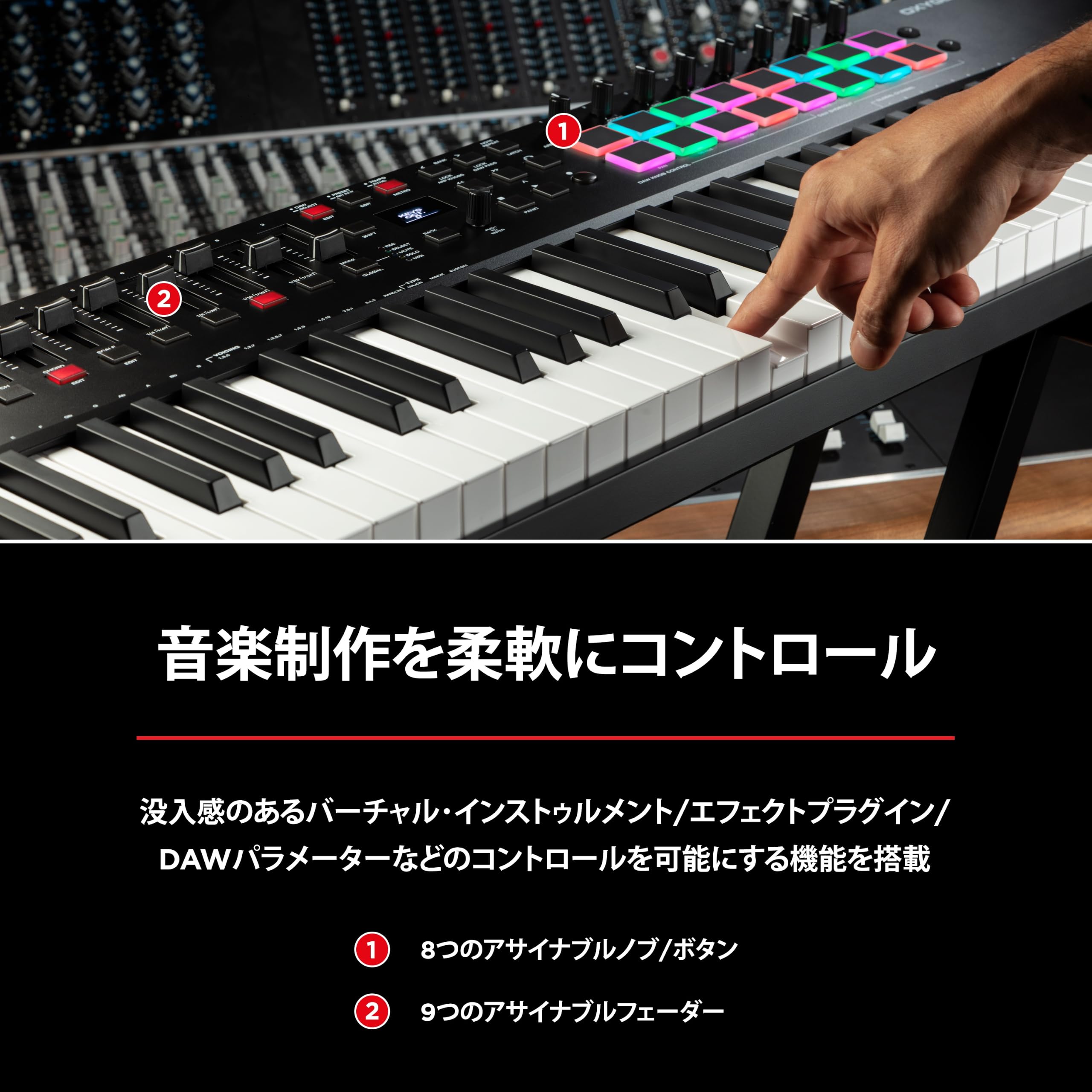 Amazon | M-AUDIO Oxygen Pro 61 USB MIDIキーボードコントローラー
